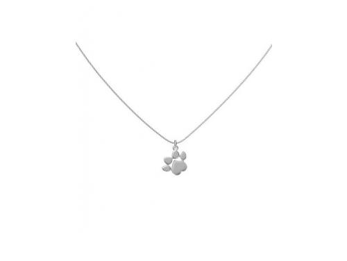 Sterling Silver Paw Print Necklace image