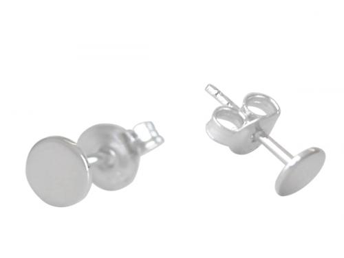 Sterling Silver Circle Stud Earrings image
