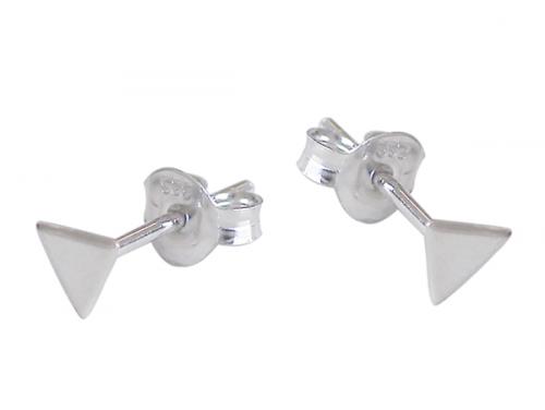 Sterling Silver Triangle Stud Earrings image