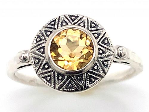 Sterling Silver Citrine Ring image