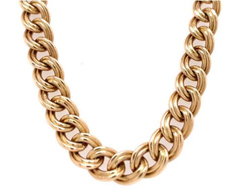 9ct 54.5cm Double Curb Necklace image