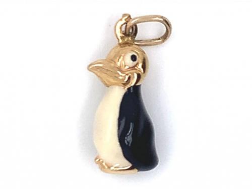 9ct Enamel Penguin Charm image