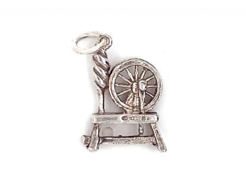 Sterling Silver Spinning Wheel Charm image