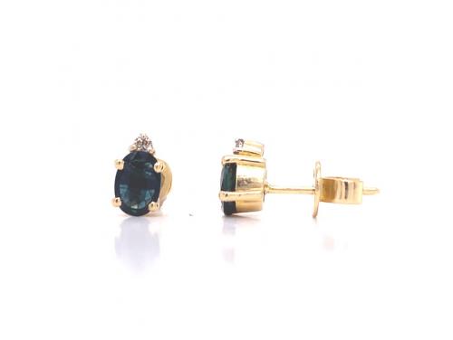 18ct Sapphire & Diamond Earrings image