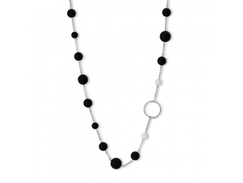 La Pierre Stg Matte Onyx Bead 85cm Necklace image
