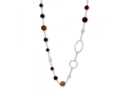 La Pierre Cinnamon Mookaite Bead 85cm Necklace image