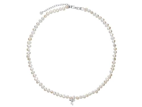 Karen Walker Stg Petite Bow With Pearls Necklace image