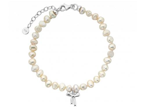 Karen Walker Stg Petite Bow With Pearls Bracelet image