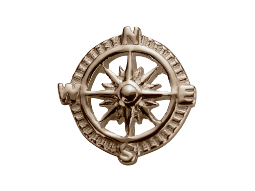 Stow 9ct Rose Compass Charm image