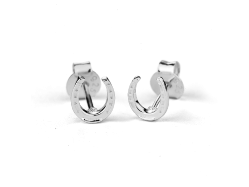 Stow Sterling Silver Lucky Horseshoe Earrings image