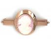 9ct Pink Cameo Shell Brooch image