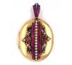 9ct Antique Ruby & Pink Sapphire Pearl Locket image