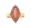 18ct Marquise Cameo Seed Pearl Ring image