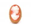 9ct Large Oval Cameo Deco Dress Ring image