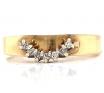 9ct/Palladium 7 Diamond Curved Eternity Ring image