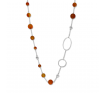 La Pierre Stg Carnelian Bead 85cm Necklace image