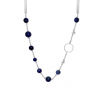 La Pierre Stg Blue Vein Bead 50cm Necklace image