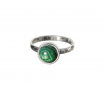 La Stele Stg Green Malachite Round Ring image