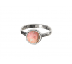La Stele Stg Pink Rhodochrosite Round Ring image