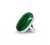 La Stele Stg Green Malachite Oval Ring image