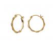 Karen Walker 9CT Gold Bamboo Hoop Earrings KW397ER 9Y2 image