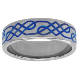 Titanium 7mm Two Toned Celtic Knot Wedder image