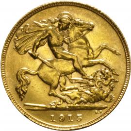 1915 Half Sovereign Coin image