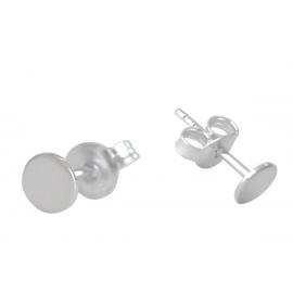 Sterling Silver Circle Stud Earrings image