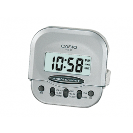 Casio Digital Pocket Alarm Clock - Silver image