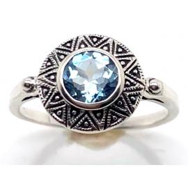 Sterling Silver Blue Topaz Ring image
