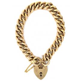 9ct Curb Padlock Bracelet image