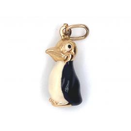 9ct Enamel Penguin Charm image