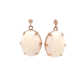 9ct Oval Opal Drop Earrings image