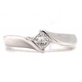 10ct White Gold Diamond Solitaire Ring TDW 0.26ct image