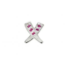 Stow Stg Pink CZ Kisses Charm image