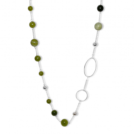 La Pierre Stg Fuchsite Bead 85cm Necklace image