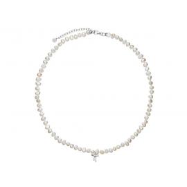 Karen Walker Stg Petite Bow With Pearls Necklace image