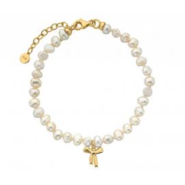 Karen Walker 9ct Petite Bow With Pearls Bracelet image