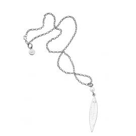 Karen Walker Cultured Pearl Leaf Necklace image