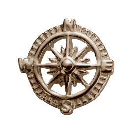 Stow 9ct Rose Compass Charm image
