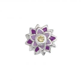 Stow Stg Enamel Water Lily Flower Charm image