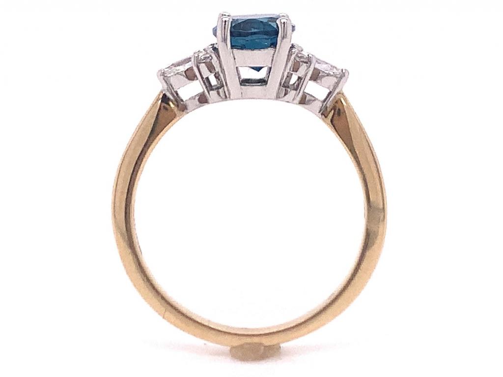 9ct london blue topaz diamond ring tdw 0