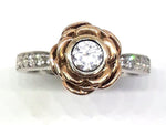 Load image into Gallery viewer, 18ct Two Tone Solitaire Rose Ring TDW.53CT