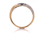 Load image into Gallery viewer, 9ct Two Tone Diamond Crossover Ring TDW 0.21ct