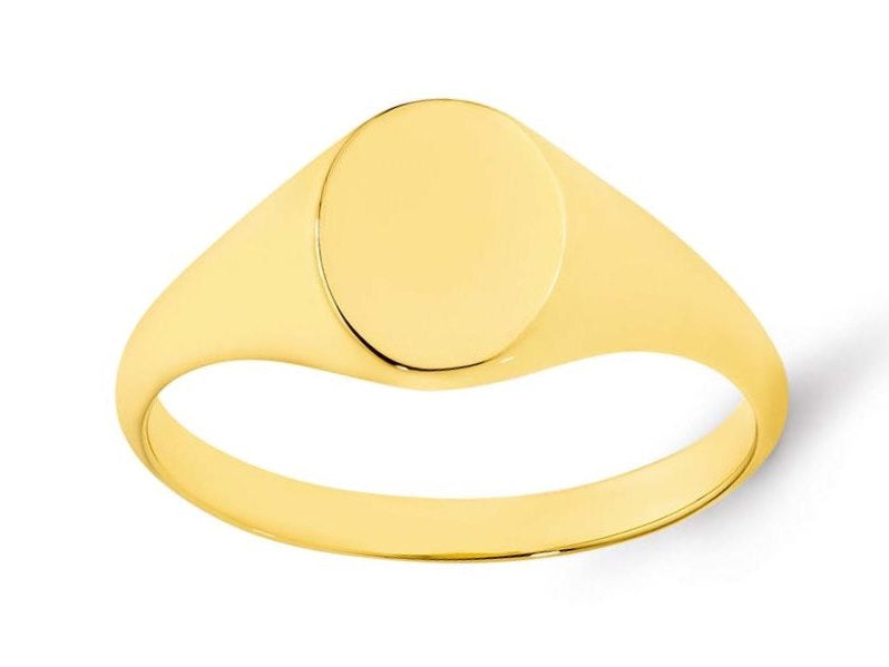 141274 ladies yellow gold signet ring
