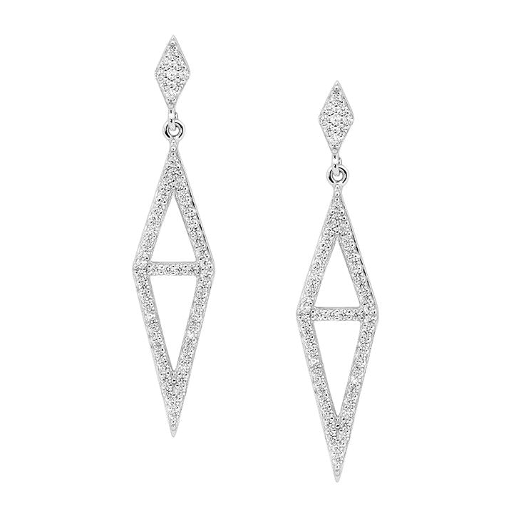 291255 stg cz drop earrings e442
