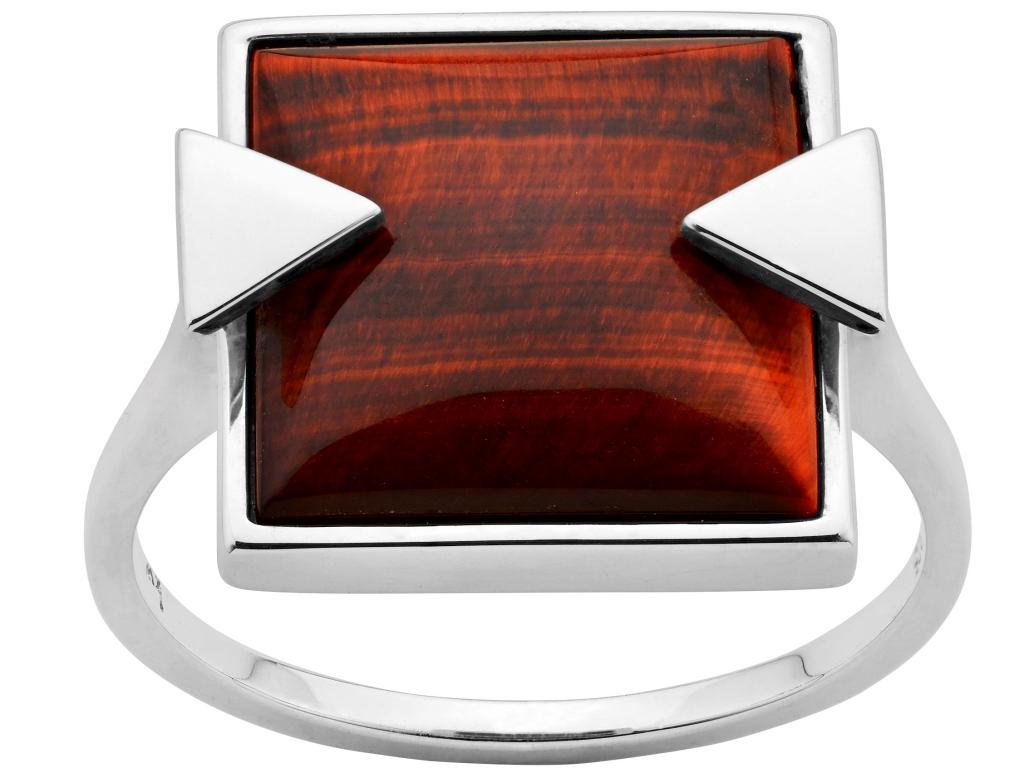 340741 karen walker solar flare tigers eye ring kw297 stg