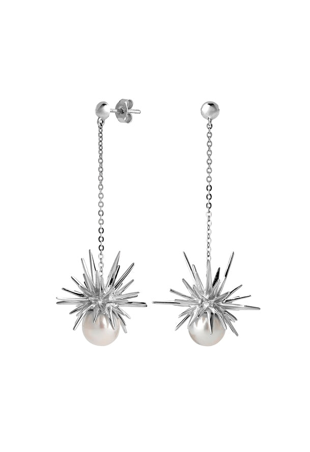 340780 karen walker forbidden sterling silver pearl drop earrings kw330er wg