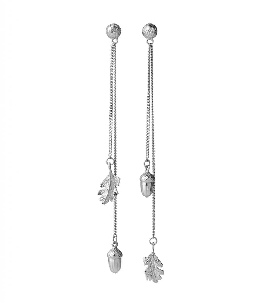 340841 karen walker forest acorn leaf pendulum earrings kw346 stg