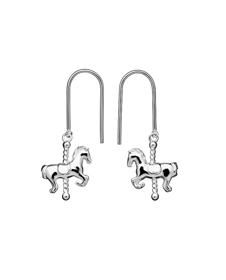 340995 karen walker stg mini carousel horse earrings kw461er stg